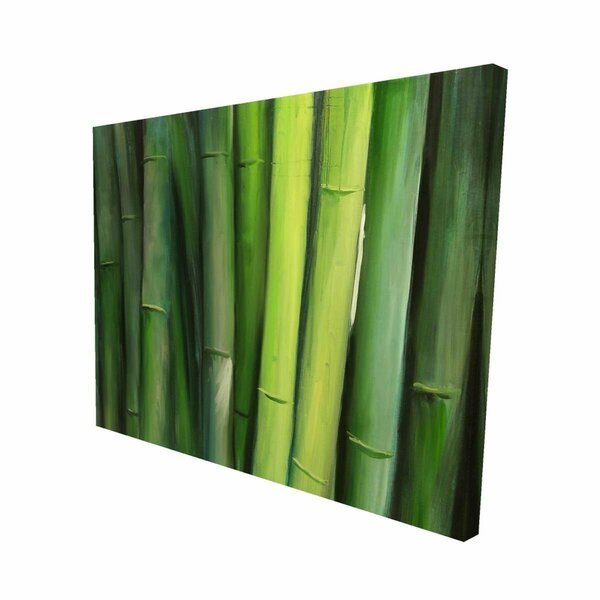 Fondo 16 x 20 in. Green Bamboo-Print on Canvas FO2789382
